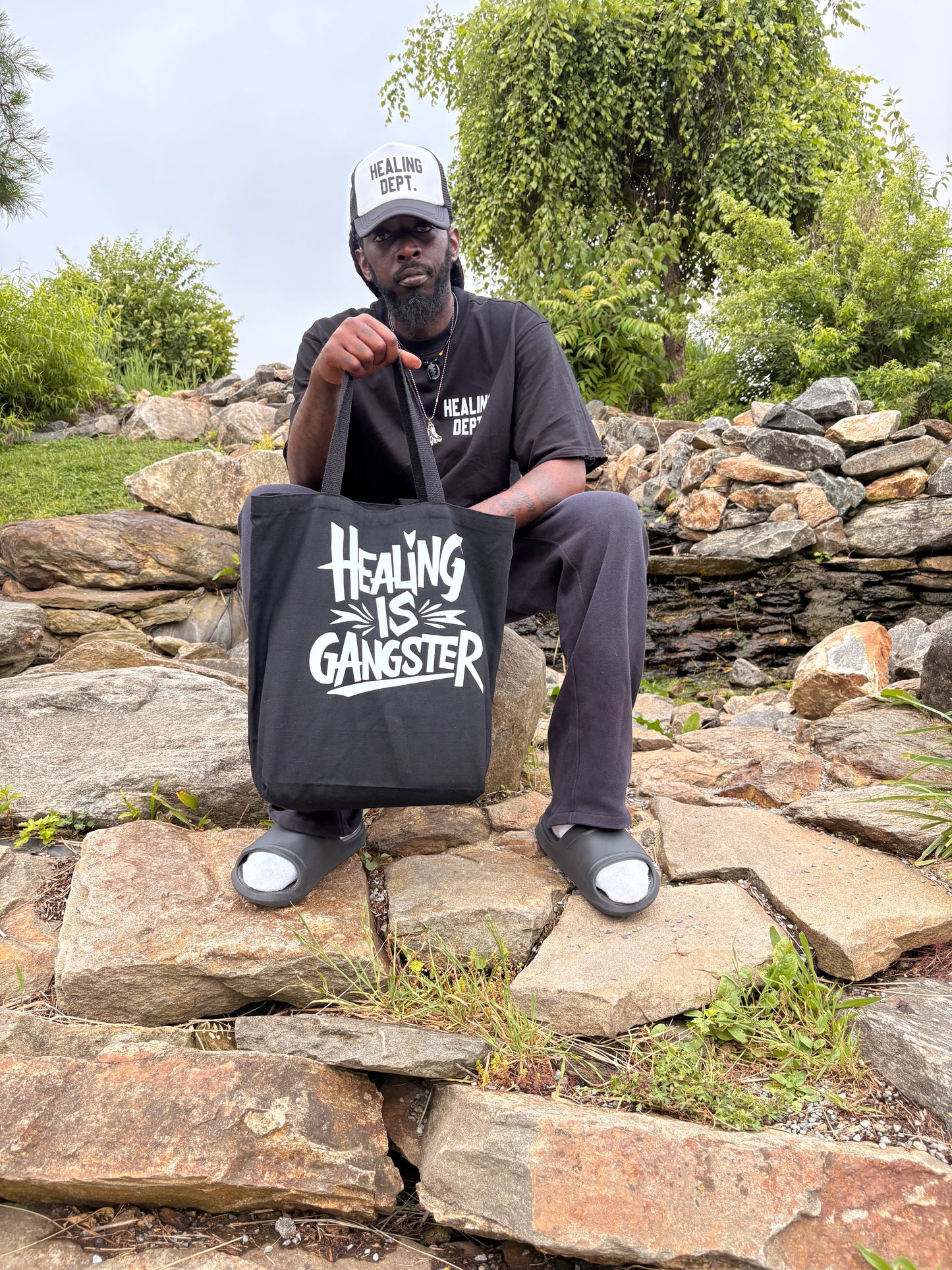Healing Is Gangster tote bag