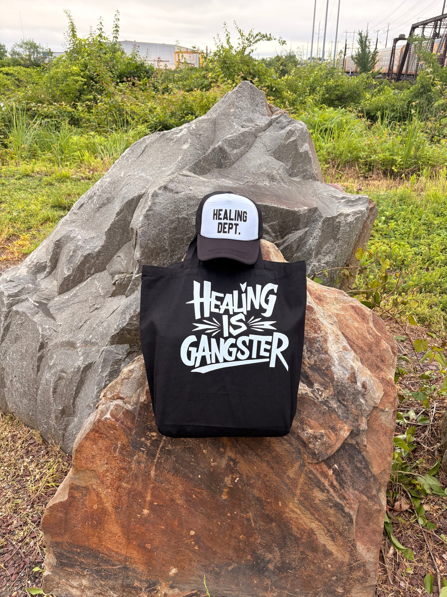 Healing Is Gangster tote bag