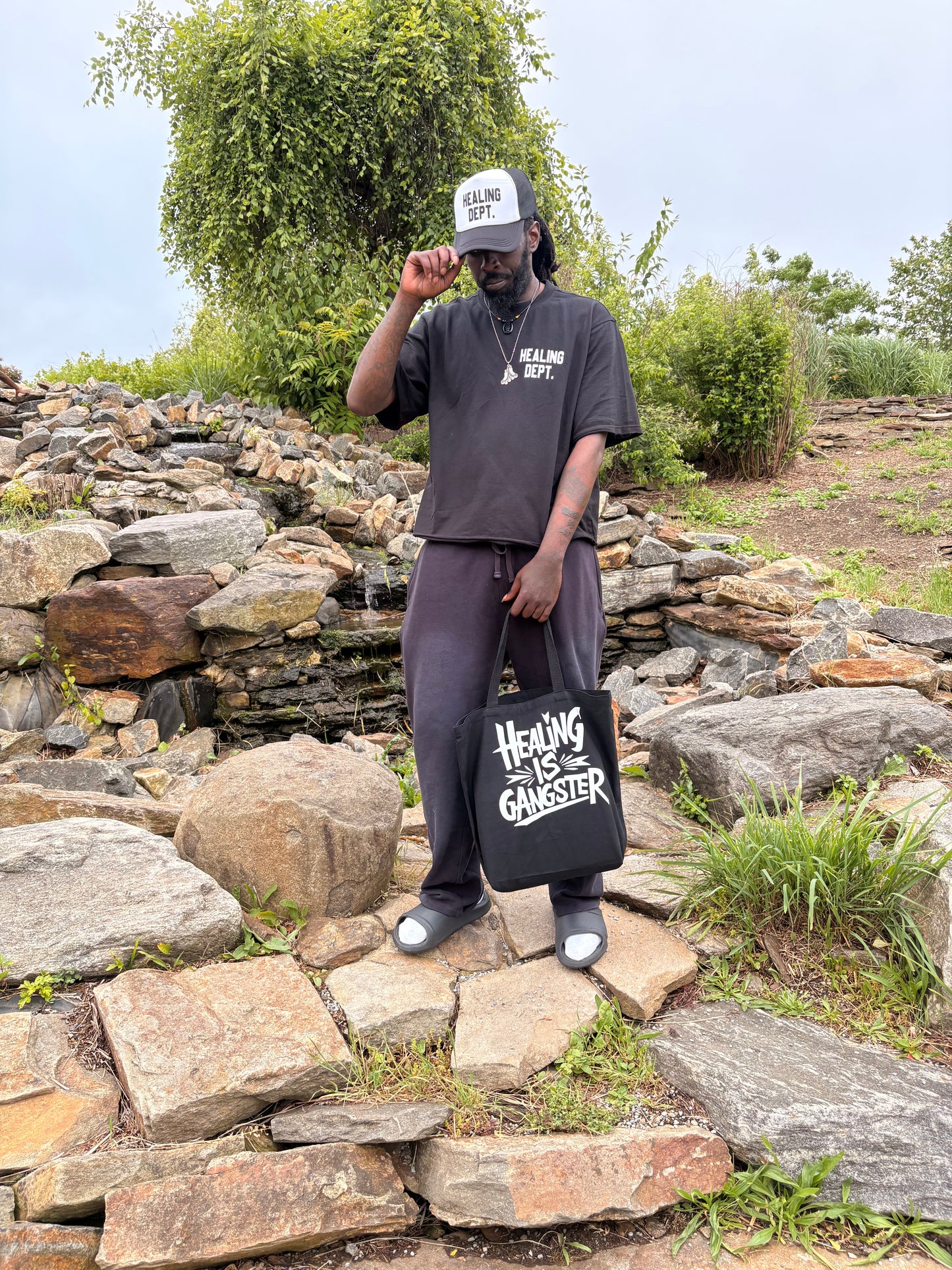 Healing Is Gangster tote bag